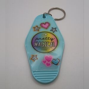 Motel Keychain Custom Blue 'Pretty Magical' Keyring Personalized Gift